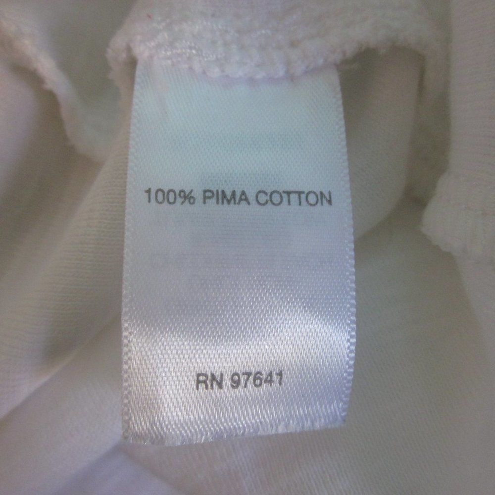 Eileen Fisher J. Jill Pima White Cotton Buttoned Back Tee Sz M Size M / US 6-8 / IT 42-44 - 5 Thumbnail