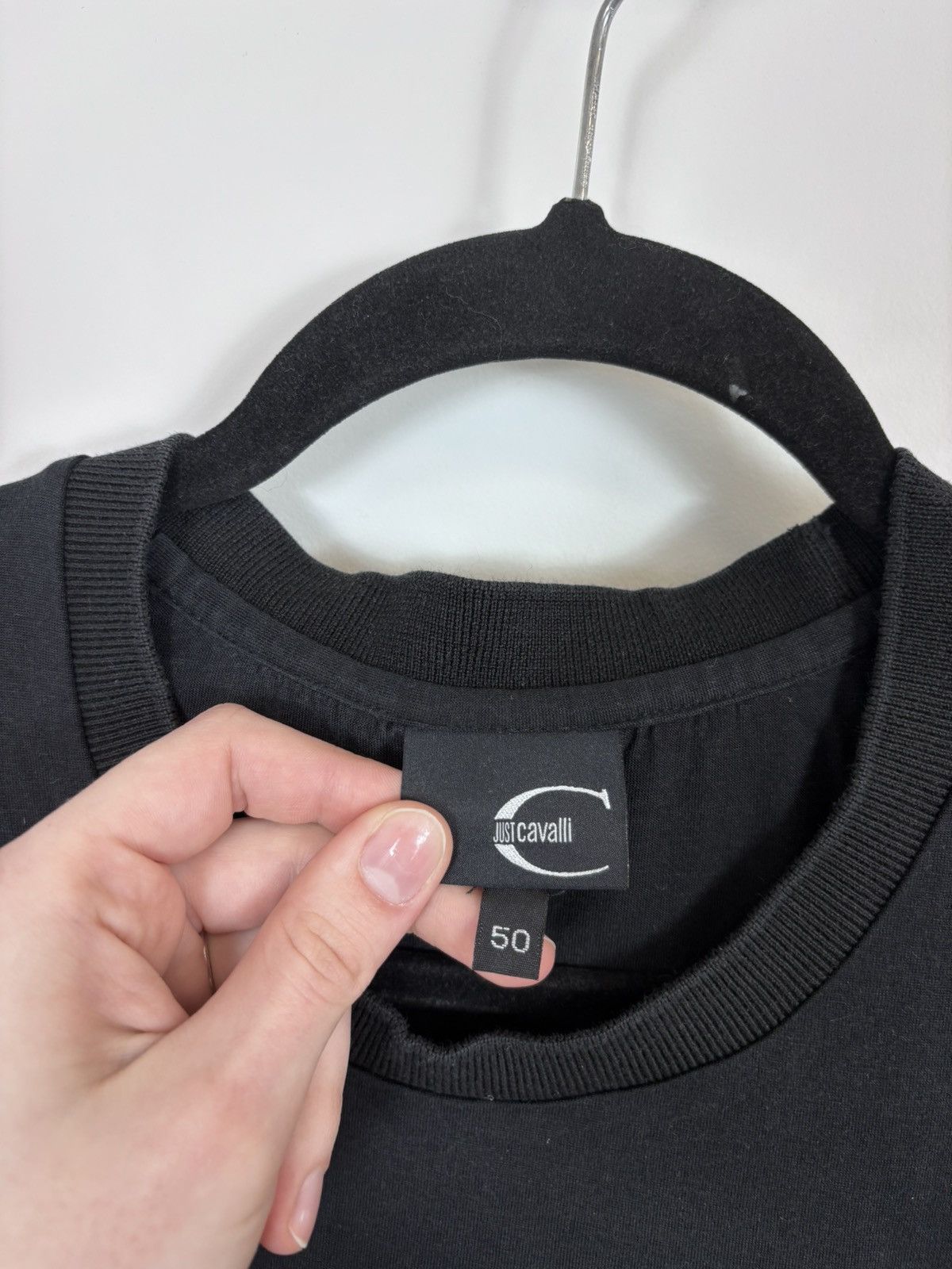 Just Cavalli Just Cavalli Y2K Men’s Black Silk Cotton T-Shirt Tee Size US M / EU 48-50 / 2 - 9 Thumbnail