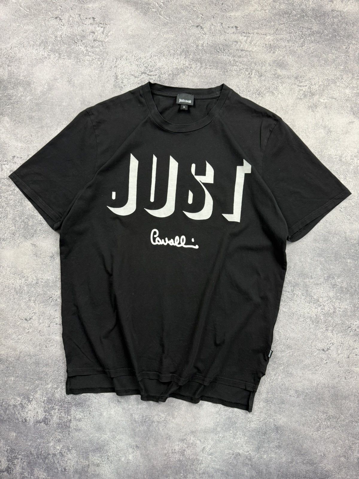 Roberto Cavalli Roberto Just Cavalli T-Shirt Big Logo Black Tee Y2K Hype Size US M / EU 48-50 / 2 - 3 Thumbnail