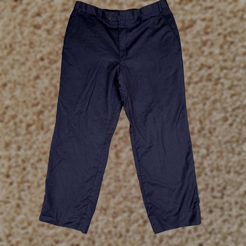 Ralph Lauren Ralph Lauren Pants Men 35x28 Blue Dress Flat Front Straight Leg Regular Size US 35 - 1 Thumbnail