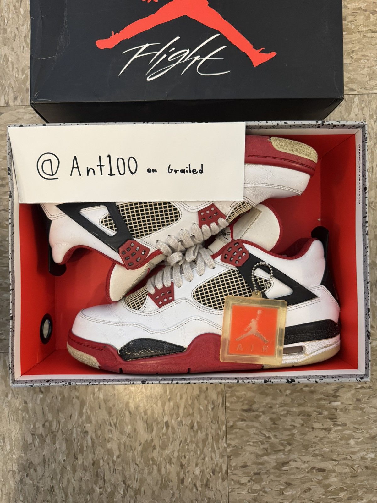 Jordan Brand Jordan 4 Retro Fire Red 2012 Vintage Size US 10 / EU 43 - 8 Thumbnail