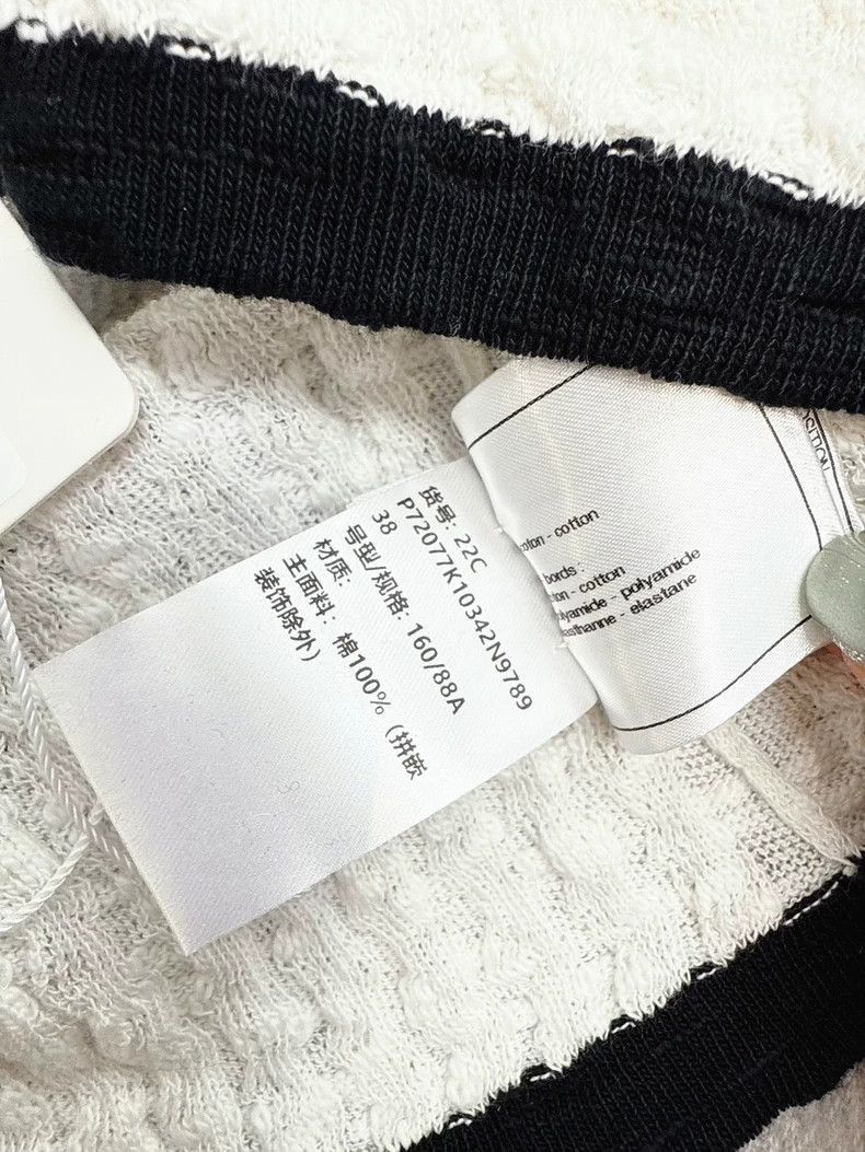 Chanel Chanel 22C White Black Halter Crop Top Size M / US 6-8 / IT 42-44 - 6 Thumbnail