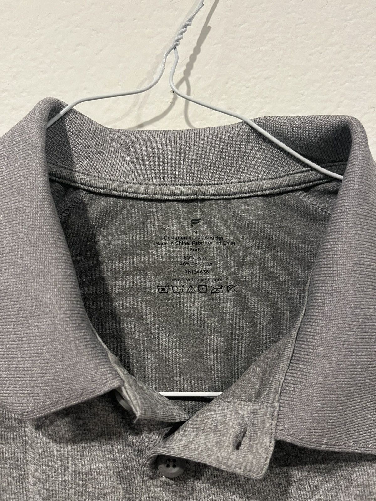 Fabletics Men’s Fabletics Polo Shirt Sz Med Grey Short Sleeve Stretch Size US M / EU 48-50 / 2 - 2 Thumbnail