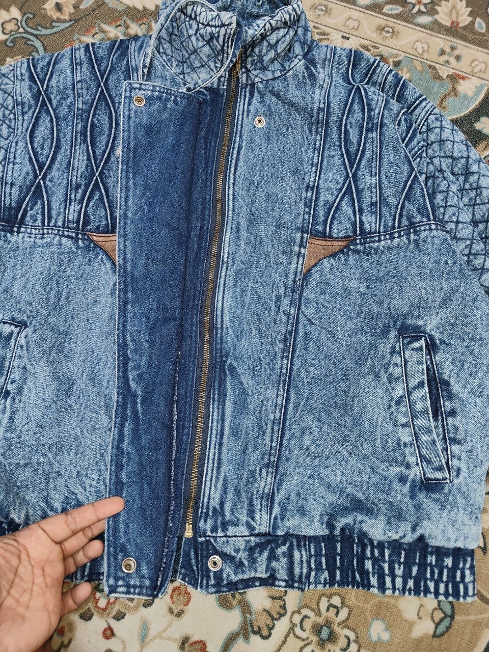 Japanese Brand Vintage Denim Bomber Jacket Size US S / EU 44-46 / 1 - 6 Thumbnail