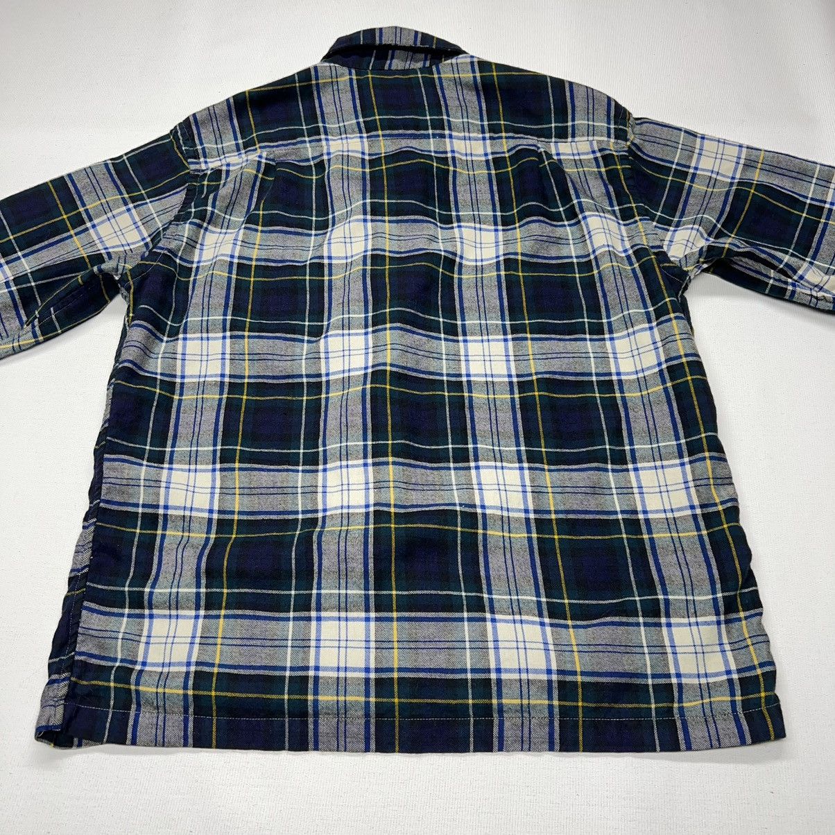 Vintage × Viyella VTG Viyella Flannel Shirt Blue Plaid Button Up Wool Scotland Size US M / EU 48-50 / 2 - 15 Thumbnail
