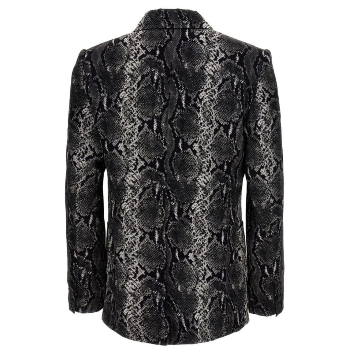 Balmain Balmain Double Breasted Silk Snake Print Blazer Jacket Sz 56 Size 54R - 12 Thumbnail