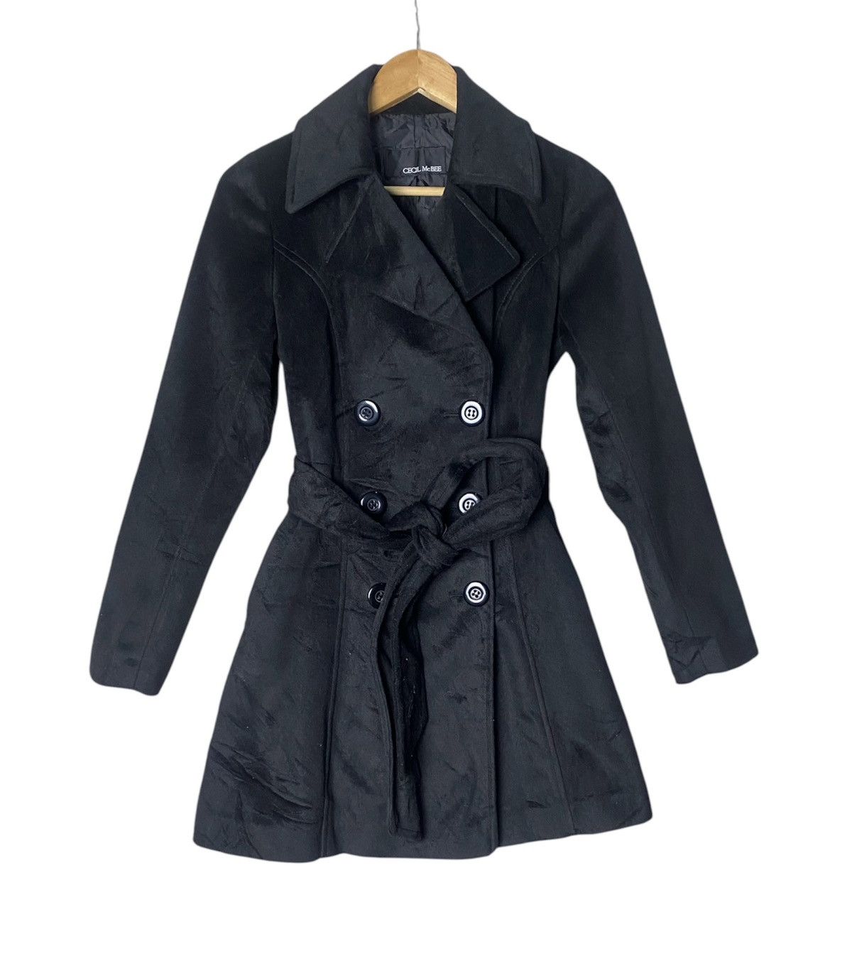 Japanese Brand CeCil McBee Velvet TrechCoat Jacket Size M / US 6-8 / IT 42-44 - 1 Thumbnail