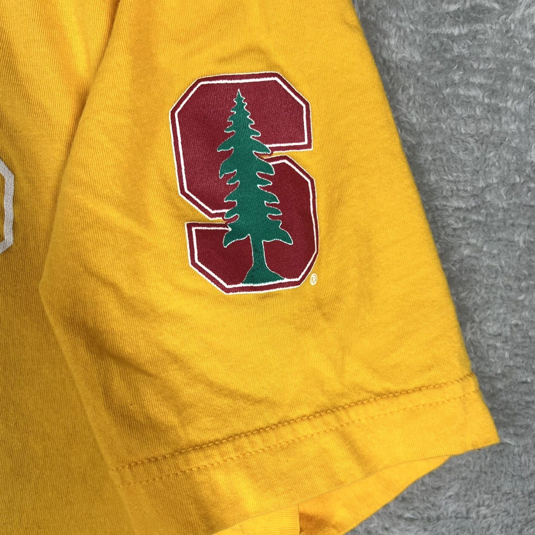 Vintage Stanford Cardinal Welcome To The Neighborhood Unisex Shirt Large Yellow Size US L / EU 52-54 / 3 - 5 Thumbnail
