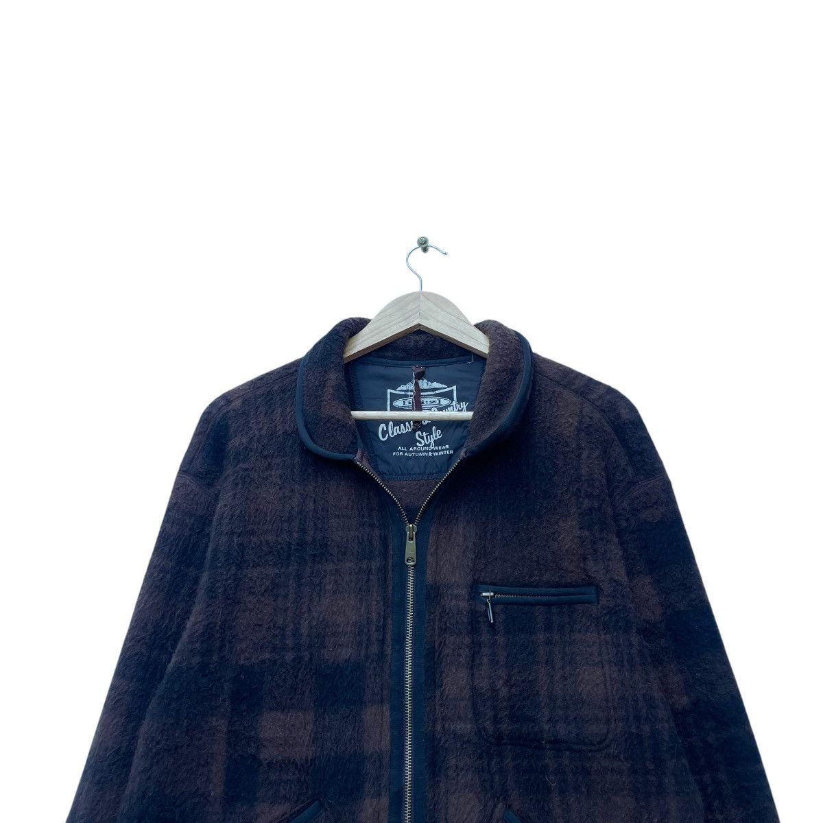 Blue Blue Japan 💥Japanese Brand 90s Ixix Checked Shadow Plaid Wool jacket Size US M / EU 48-50 / 2 - 3 Thumbnail