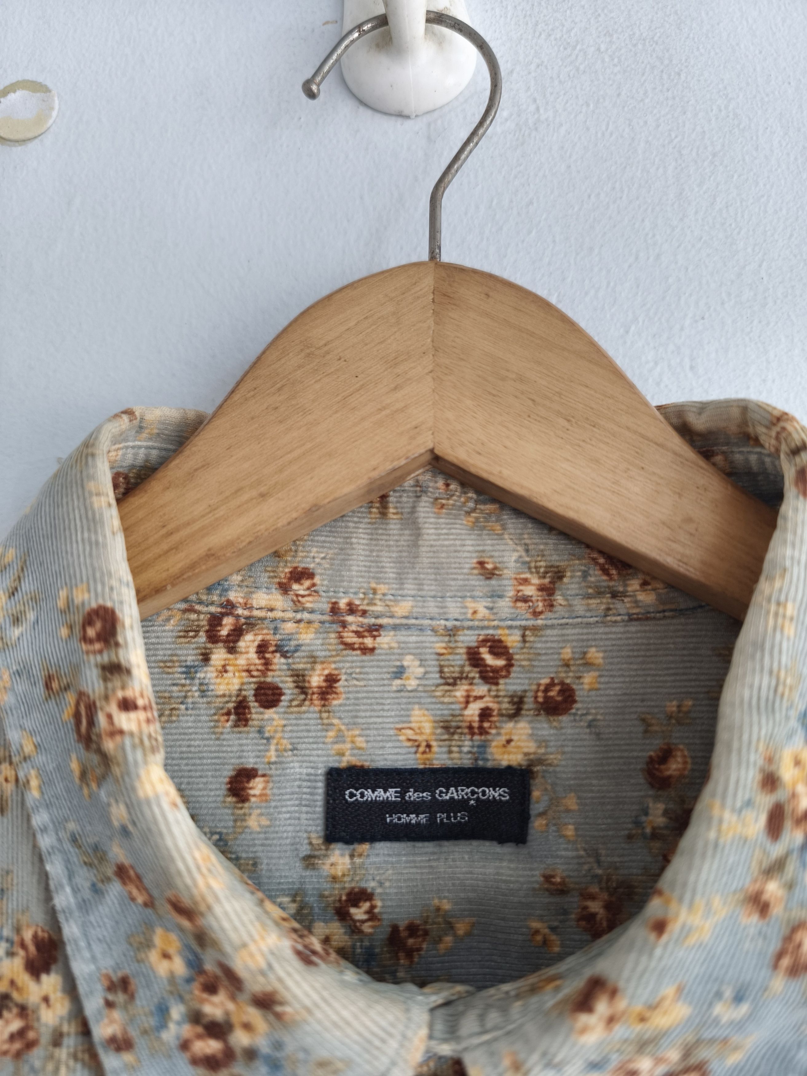 Comme des Garcons 90s Comme des Garcons Corduroy flower pattern shirt Size US XL / EU 56 / 4 - 3 Thumbnail