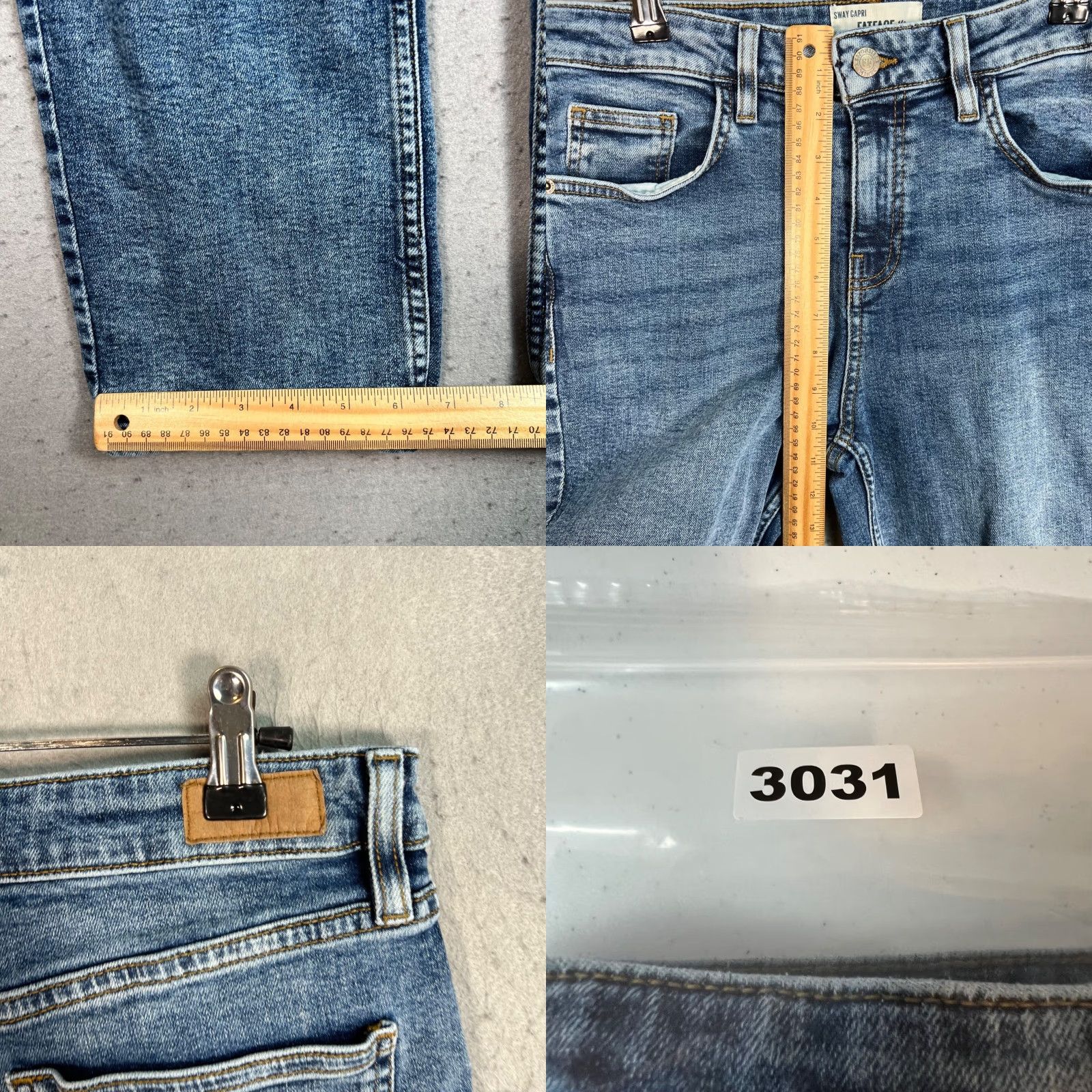 FatFace Fat Face Jeans Capri Womens 8R Blue Denim Mid Wash 5-Pocket Zip Inseam 24 in Machine Washable Size 30" / US 8 / IT 44 - 8 Thumbnail