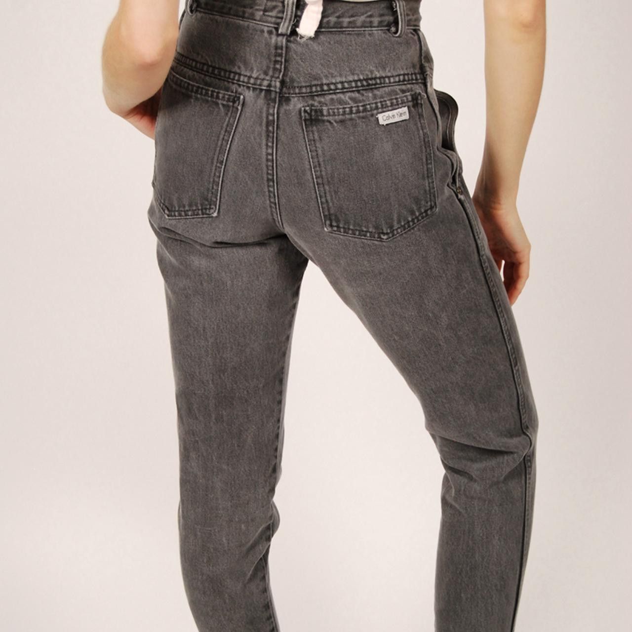 Calvin Klein 80s Grey Calvin Klein Jeans (24") skinny high-waisted slim Size 24" / US 00 / IT 34 - 6 Thumbnail