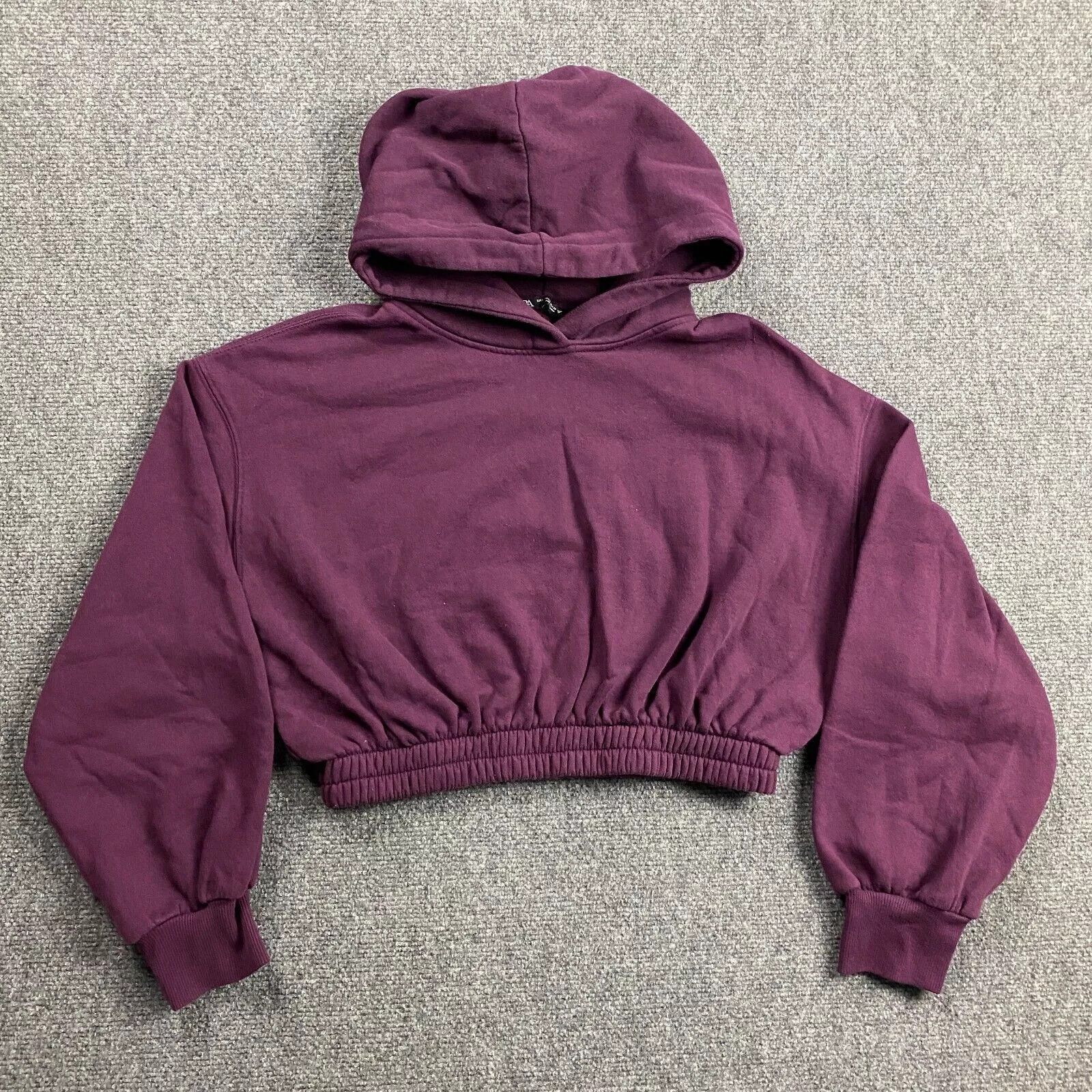 Zara Zara Hoodie Women's Large Crop Pullover Casual Cotton L Size L / US 10 / IT 46 - 1 Thumbnail