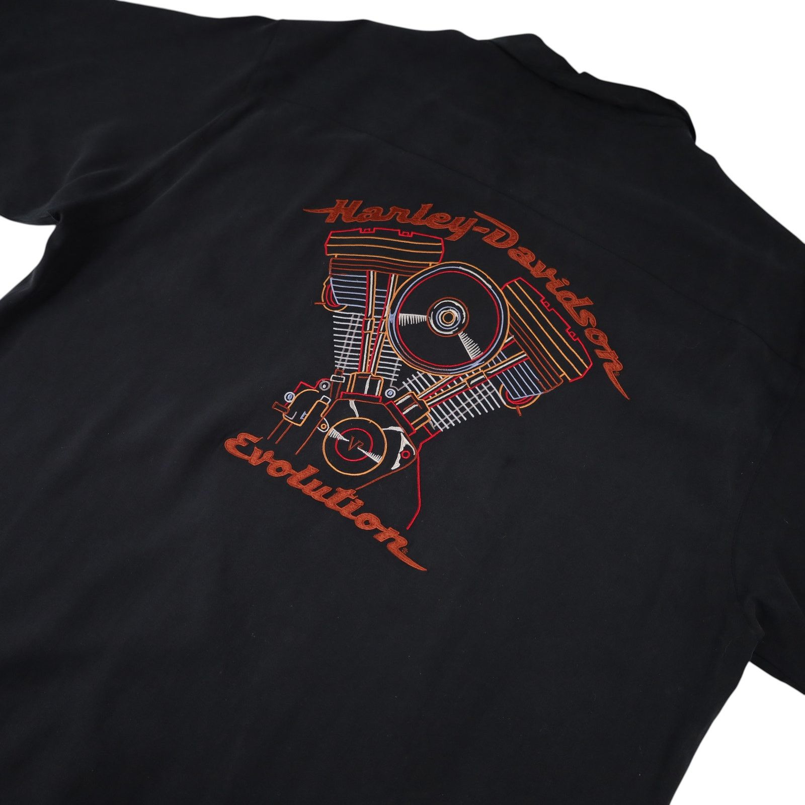 Harley Davidson × Tori Richard × Vintage VTG Harley Davidson x Tori Richards Embroidered Silk Shirt Size US XL / EU 56 / 4 - 11 Thumbnail