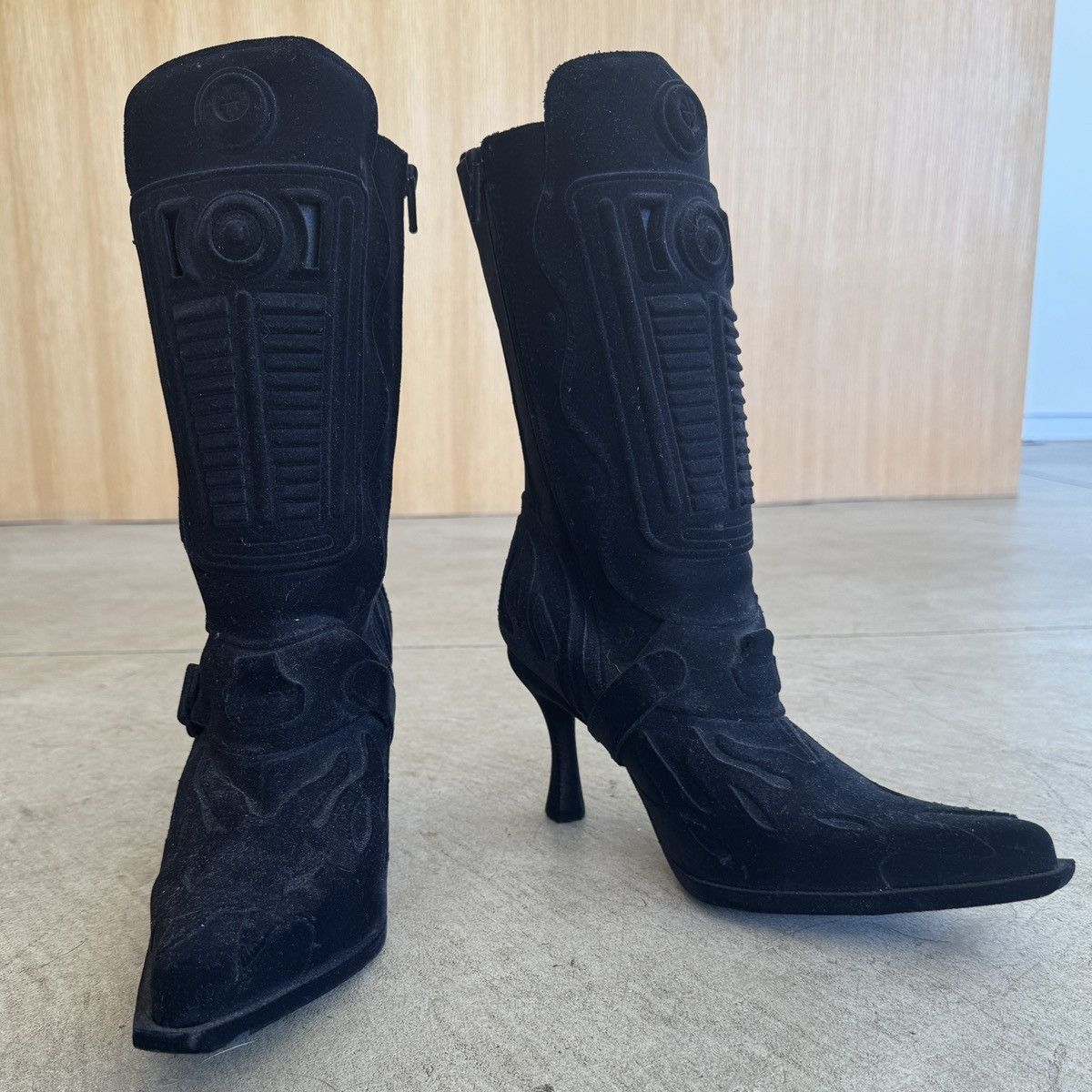 New Rock × Vetements Vetements New Rock Velvet Biker Boot Size US 8 / IT 38 - 6 Thumbnail