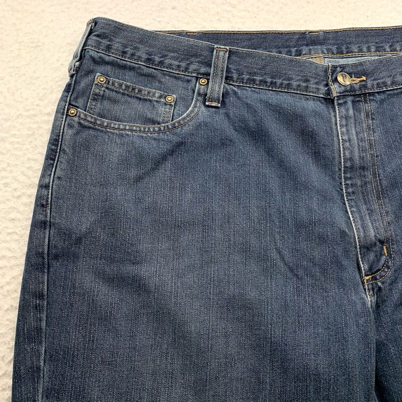 Carhartt Carhartt Mens Jeans Relaxed Fit Blue Denim 43x32 (Tag 42x32) 101483-968 Size US 43 - 3 Thumbnail
