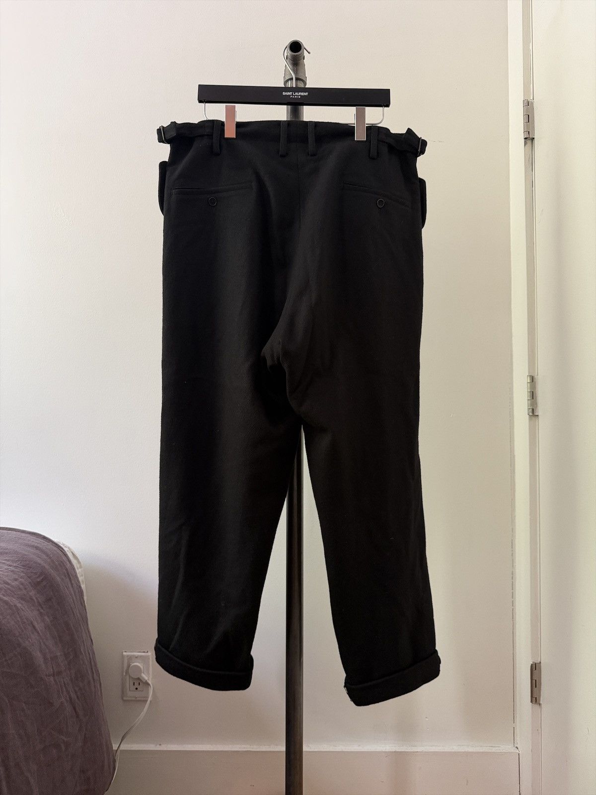 Yohji Yamamoto AW20 Wool Tapered Cuffed Trousers Size US 32 / EU 48 - 2 Thumbnail