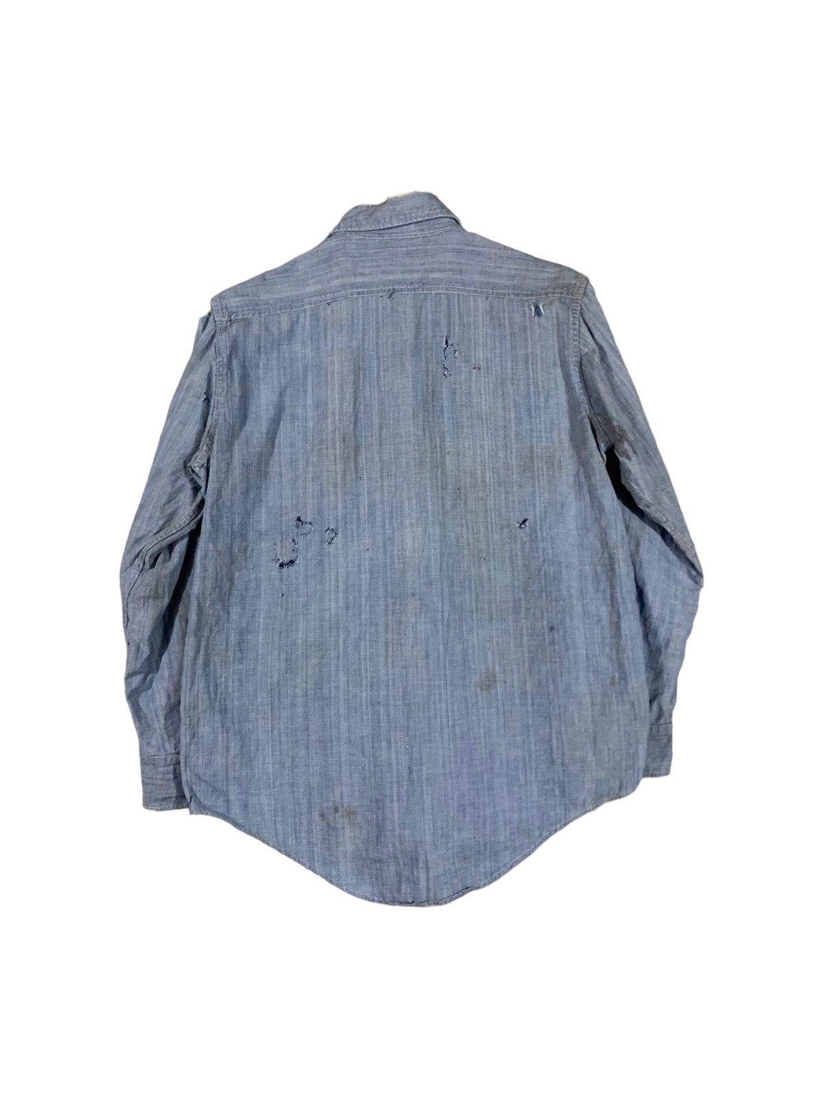 Made In Usa × Sears × Vintage Vintage 40s Chambray Work Shirt 