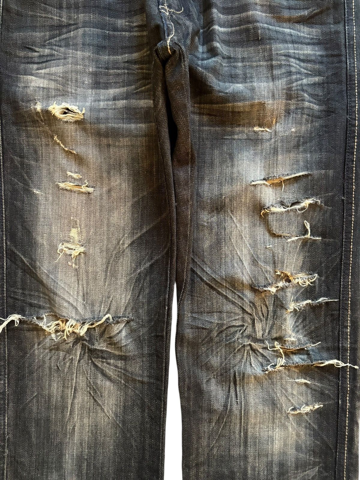 Energie × Japanese Brand Vintage Energie Faded Distressed Ripped Loose Jeans Size US 32 / EU 48 - 5 Thumbnail