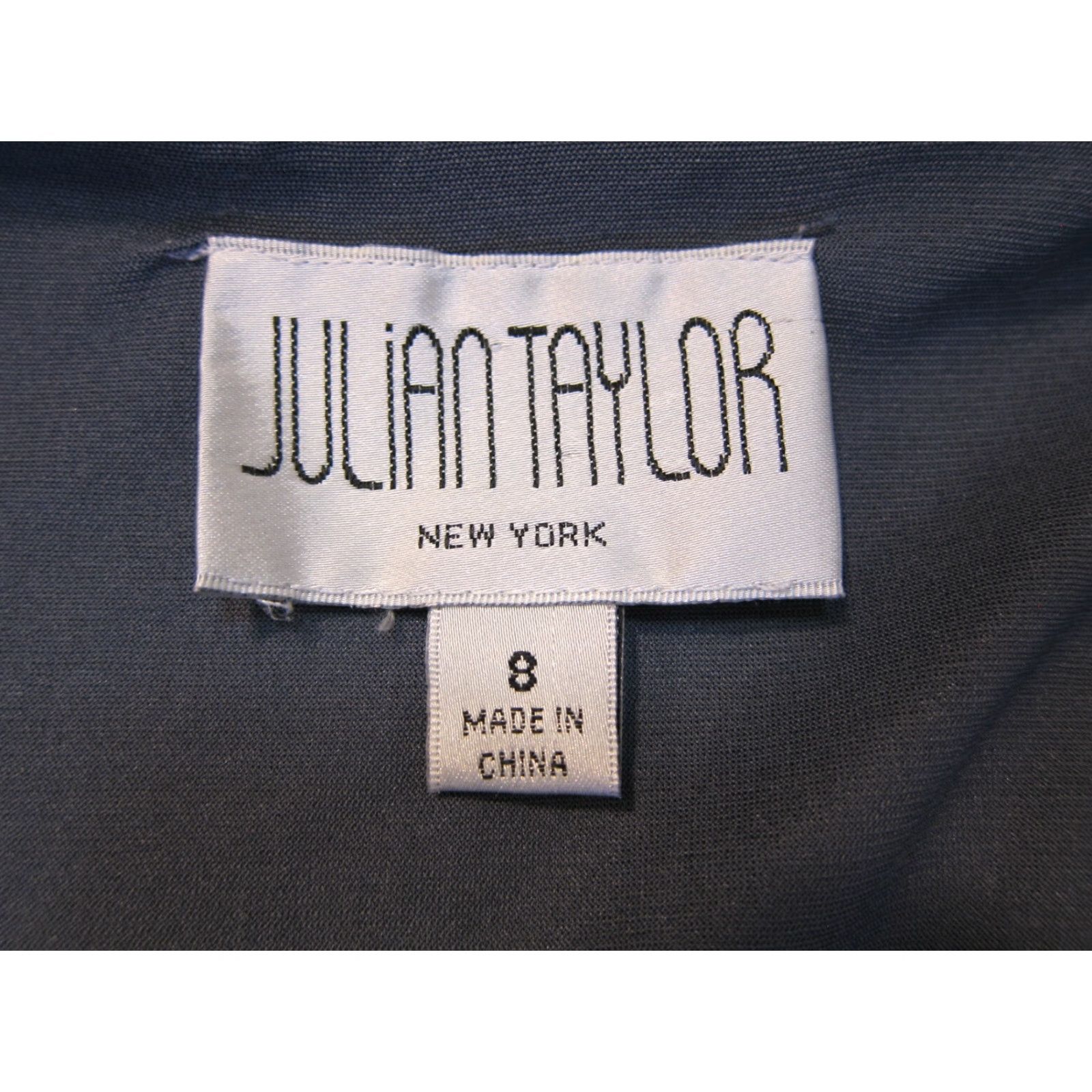 Vintage Julian Taylor NY Grey Satin Stretch Sleeveless Ruffle Pleated Dress Women Size 8 Size M / US 6-8 / IT 42-44 - 4 Thumbnail