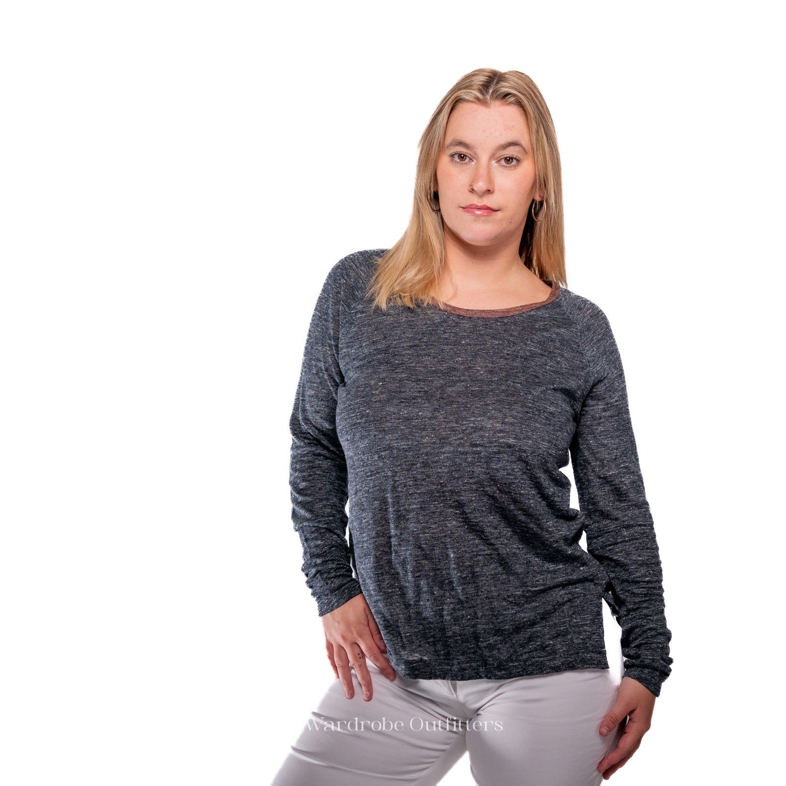 Madewell Missguided Re_Styld Pink Ribbed Thermal Henley Long Sleeve Size S / US 4 / IT 40 - 3 Thumbnail