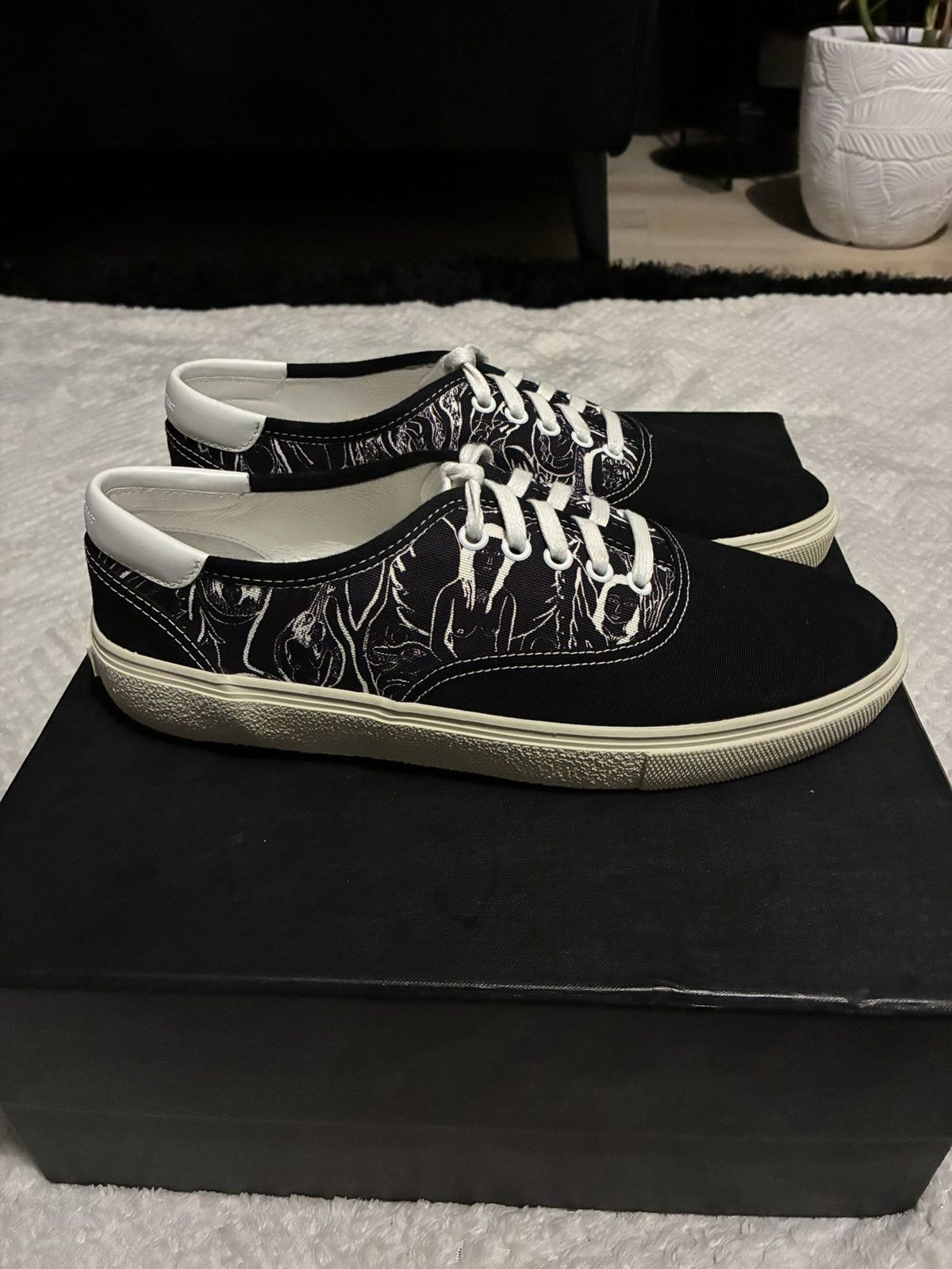 Saint Laurent Paris Saint Laurent paris black vans Size US 9 / EU 42 - 2 Thumbnail