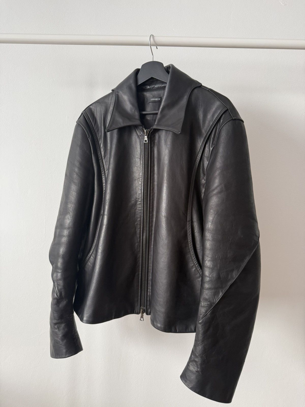 は*め様 vujade leather jacket 26ss Weston Crinkled Leather Jacket in Goat leather – VUJA DÉ