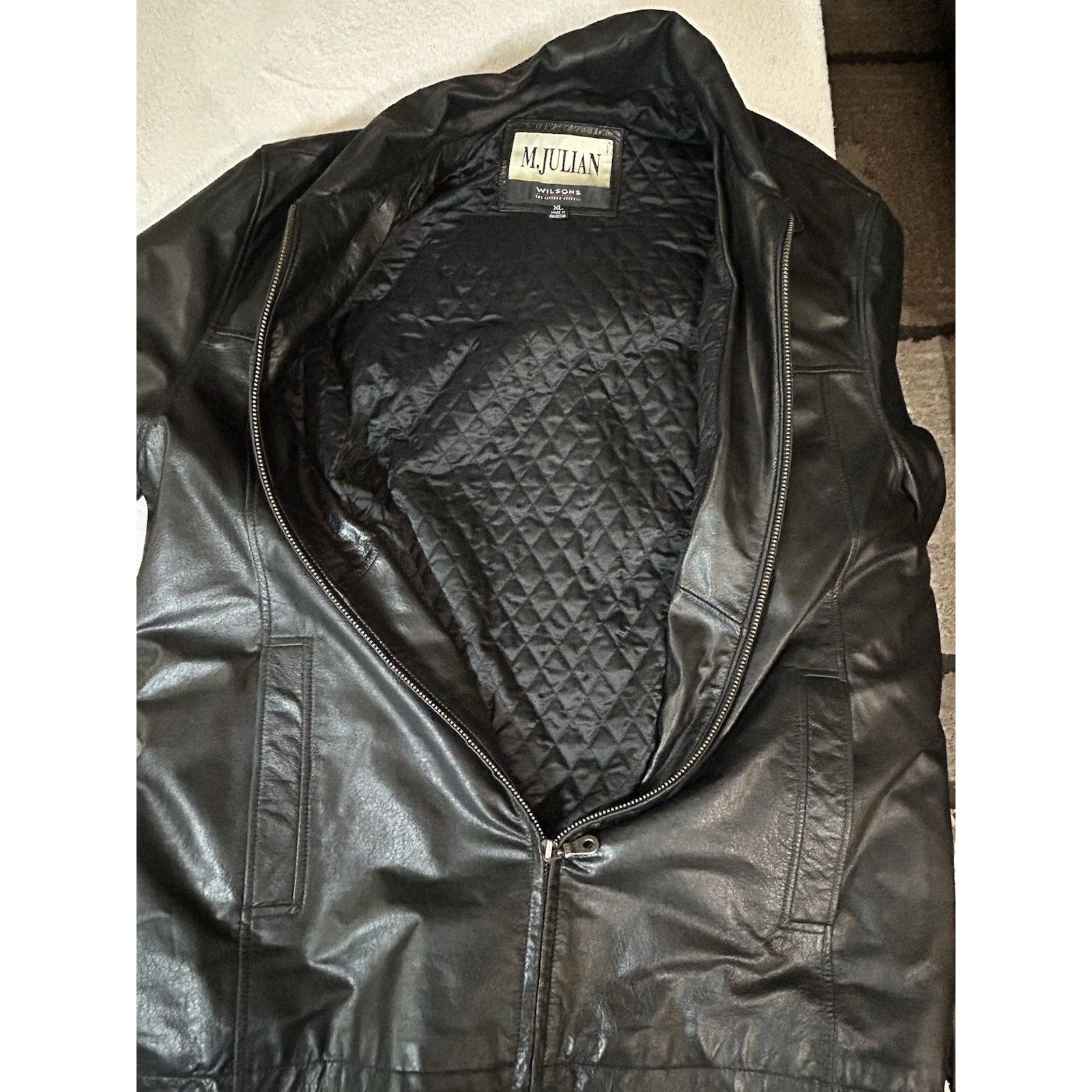 Wilsons Leather m julian wilson leather jacket xl Black Vintage Bomber Quilt Size US XL / EU 56 / 4 - 8 Thumbnail