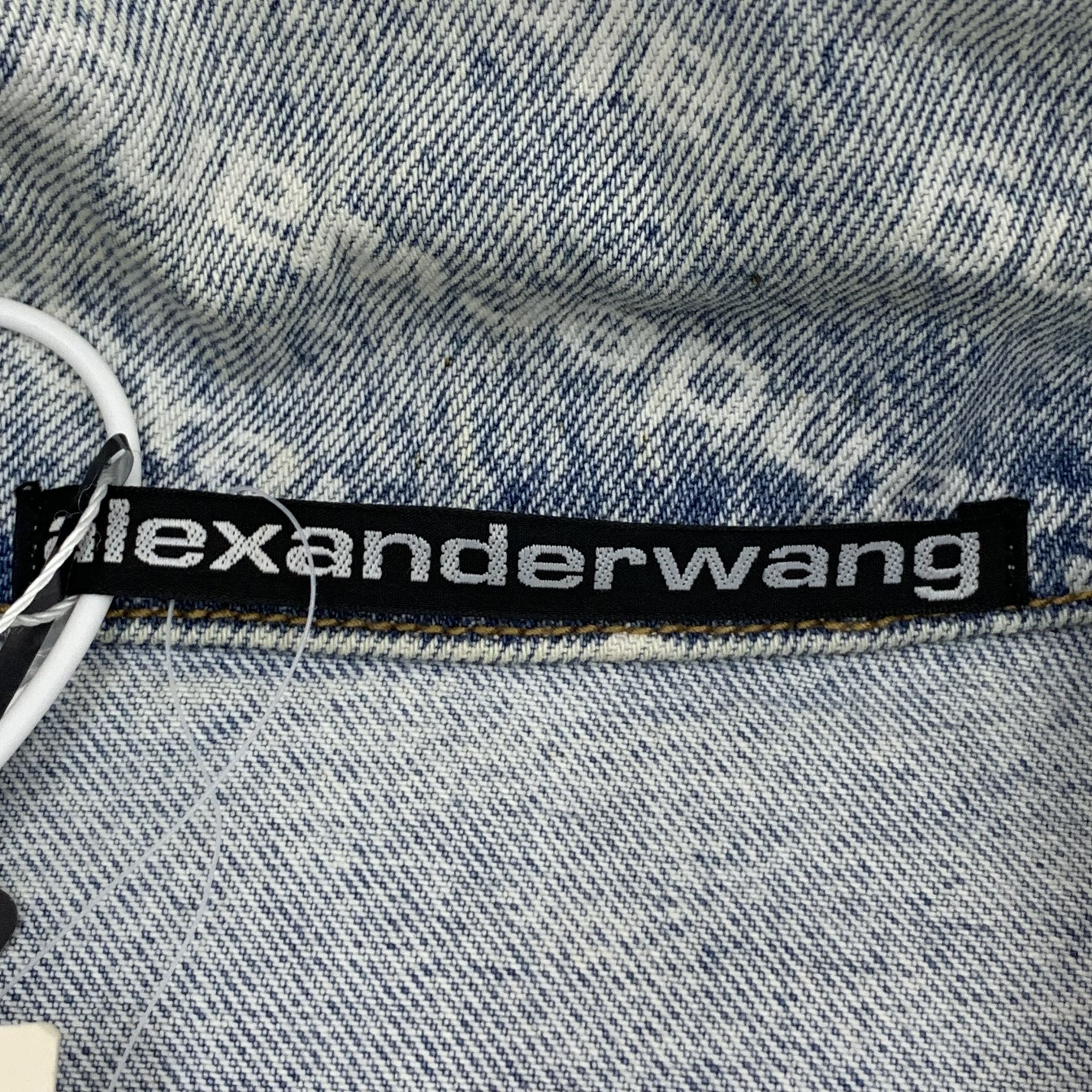 Alexander Wang Alexander Wang Light Blue Logo Denim Jacket (L) Size US L / EU 52-54 / 3 - 6 Thumbnail