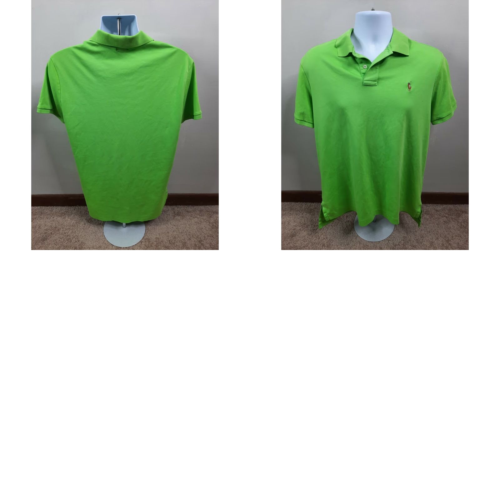 Polo Ralph Lauren Polo Ralph Lauren Polo Shirt Men Green S2 Pima Soft Touch Short Sleeve Golf Logo Embroidered L Size US L / EU 52-54 / 3 - 8 Thumbnail