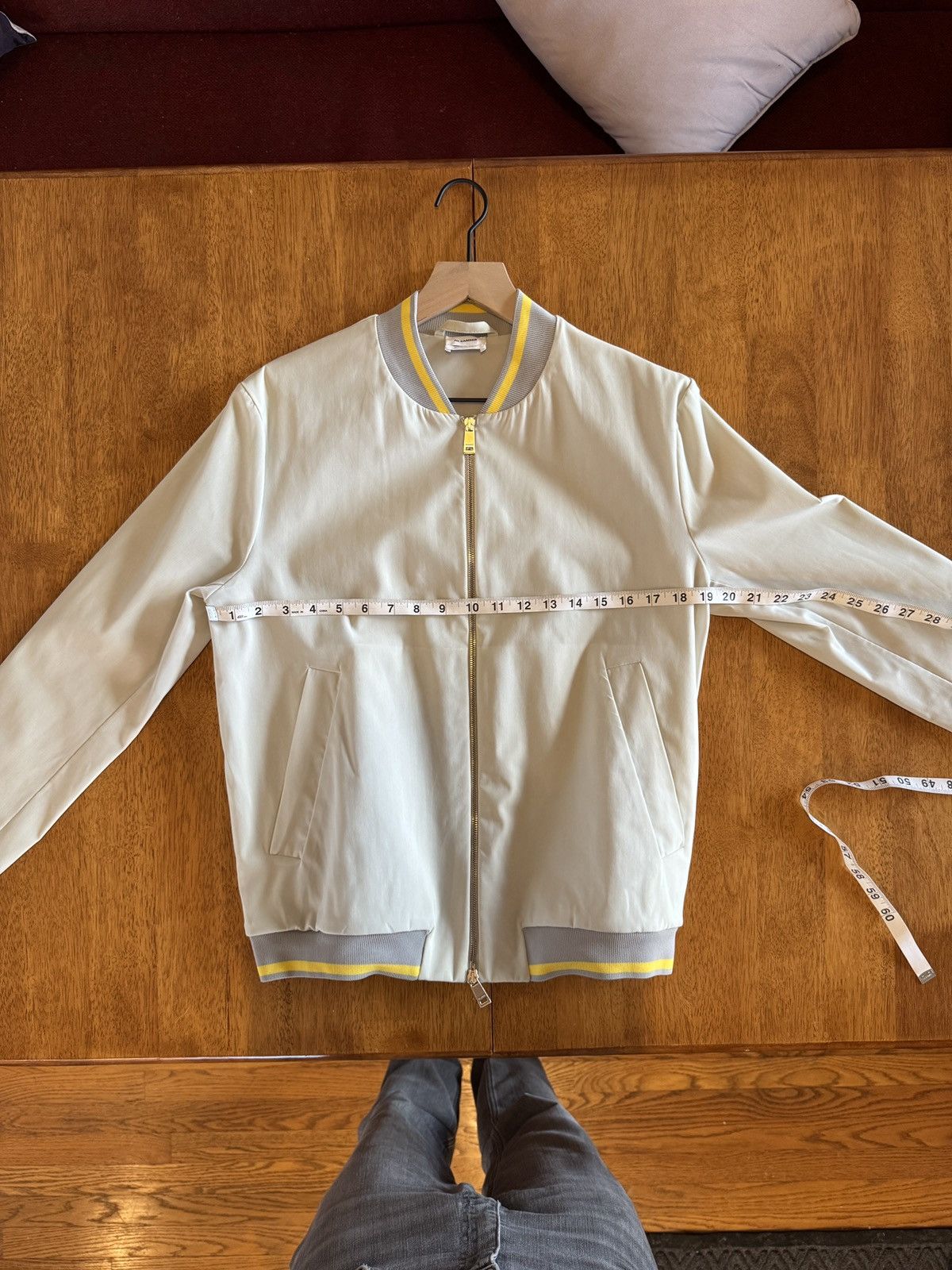 Jil Sander Jil Sander Gray & Yellow Lightweight Bomber Size US S / EU 44-46 / 1 - 11 Thumbnail