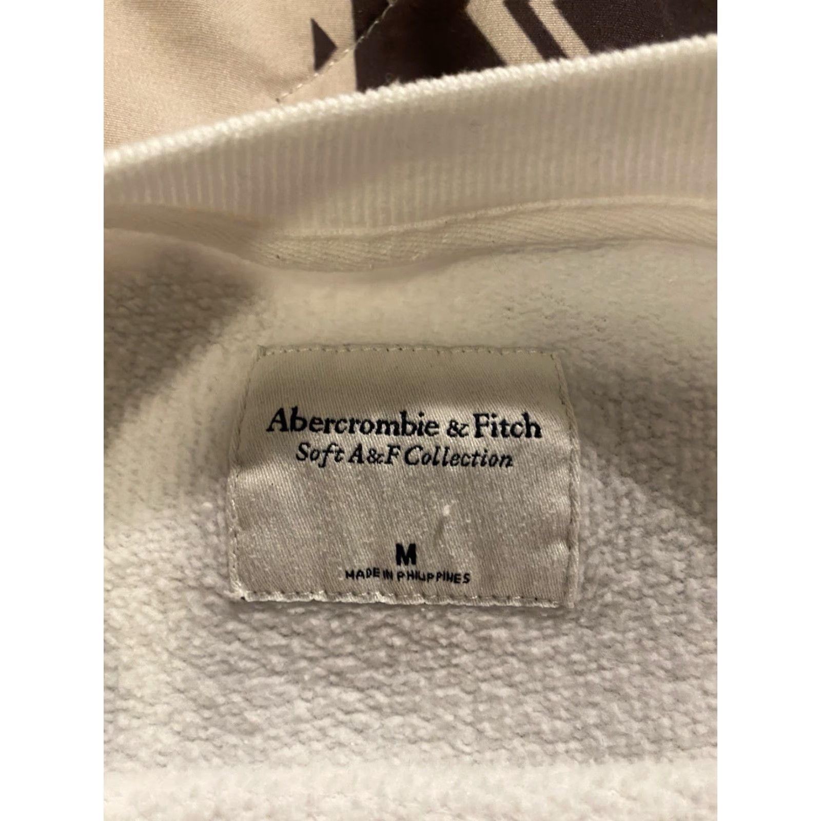 Abercrombie & Fitch Abercrombie & Fitch Sweatshirt Womens Cropped Embroidered Crew Neck White Medium Size M / US 6-8 / IT 42-44 - 7 Thumbnail