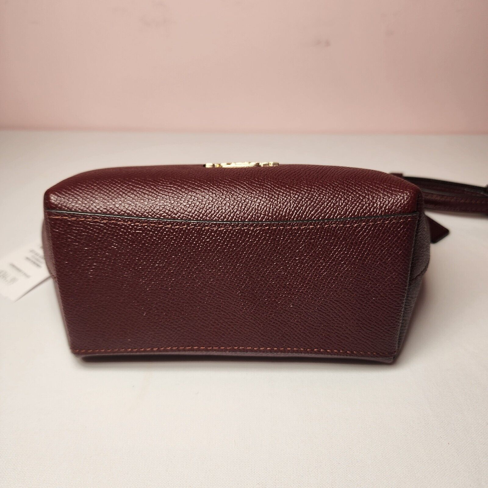Coach NWT Coach CW390 Zip Top Shoulder Bag Leather Merlot Size ONE SIZE - 7 Thumbnail