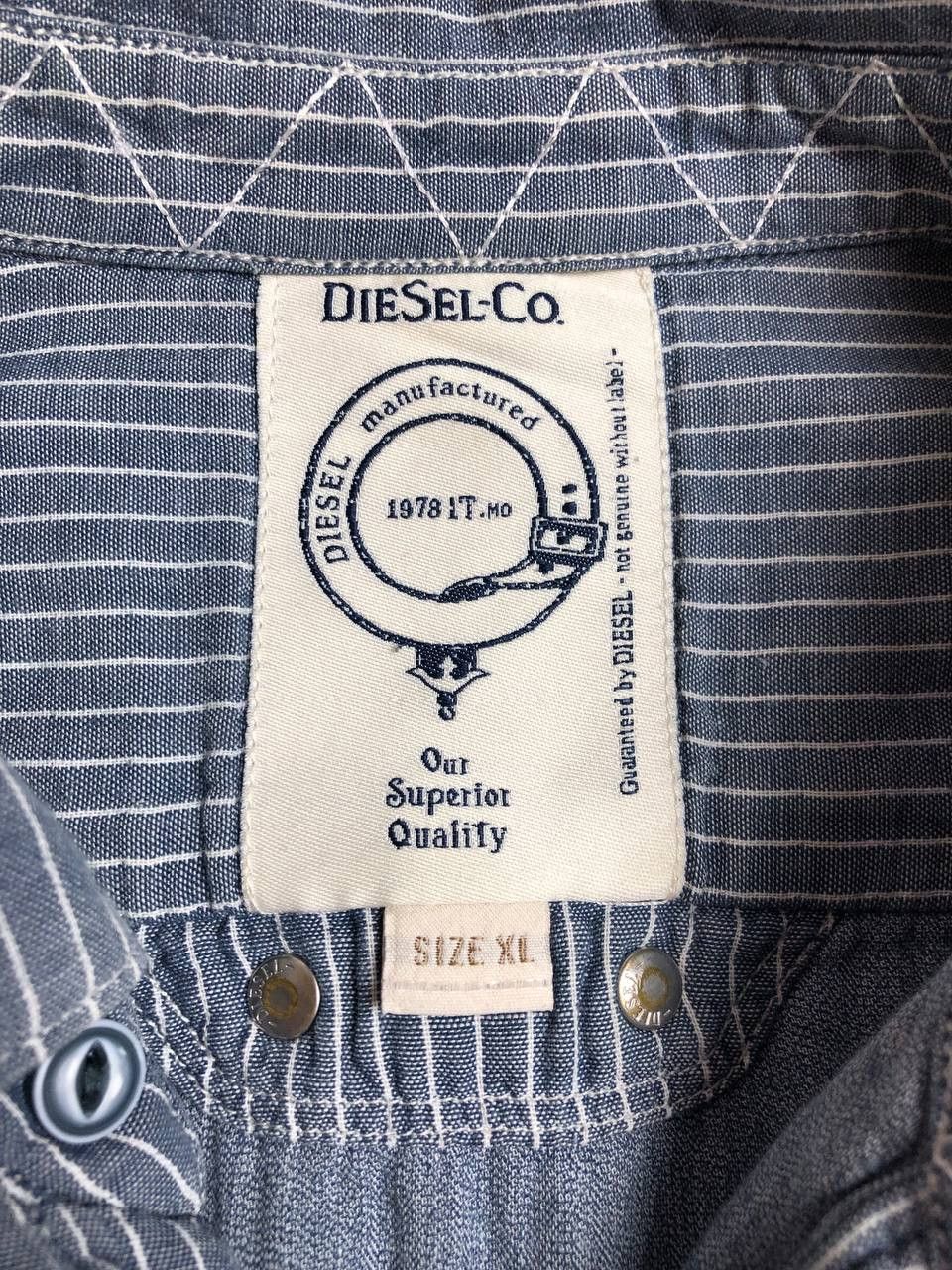 Diesel × Japanese Brand Y2K Vintage Diesel Button Up Shirt Avant Garde Streetwear Size US XL / EU 56 / 4 - 2 Thumbnail