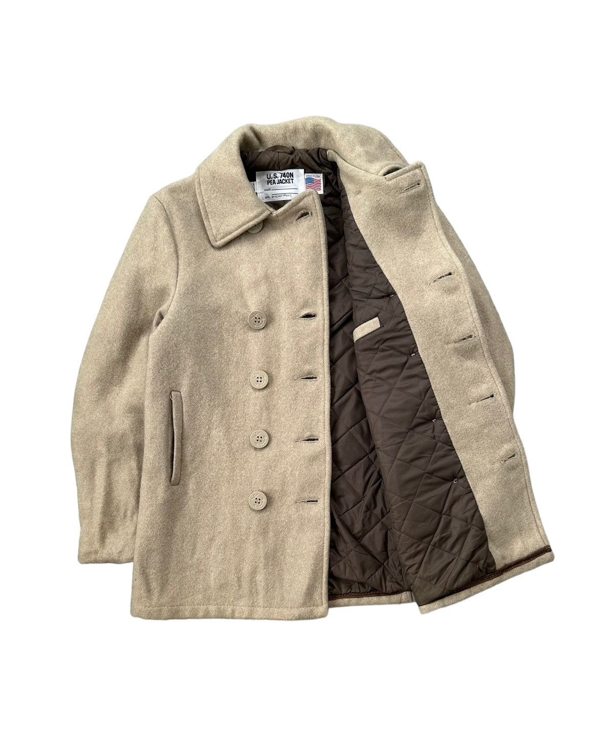 Schott Pea coat wool jacket us740 n pea jacket Size 36R - 5 Thumbnail