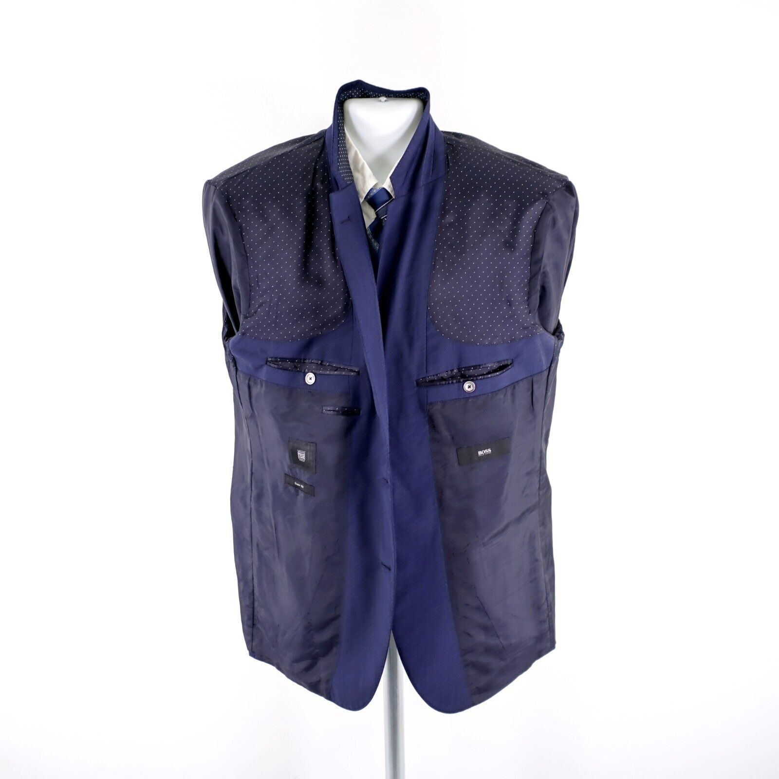 Hugo Boss Boss Hugo Boss Lanificio Tesse Biella Super 100 Wool Blue He Size 42R - 15 Thumbnail