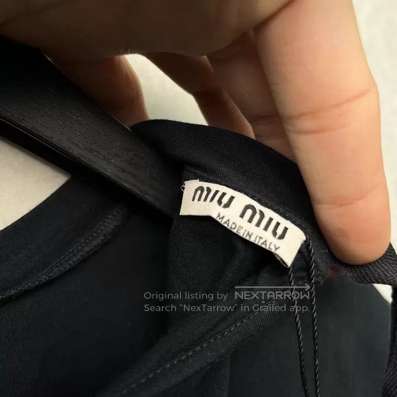 Miu Miu Miu Miu Black Short Sleeve Size US S / EU 44-46 / 1 - 3 Thumbnail