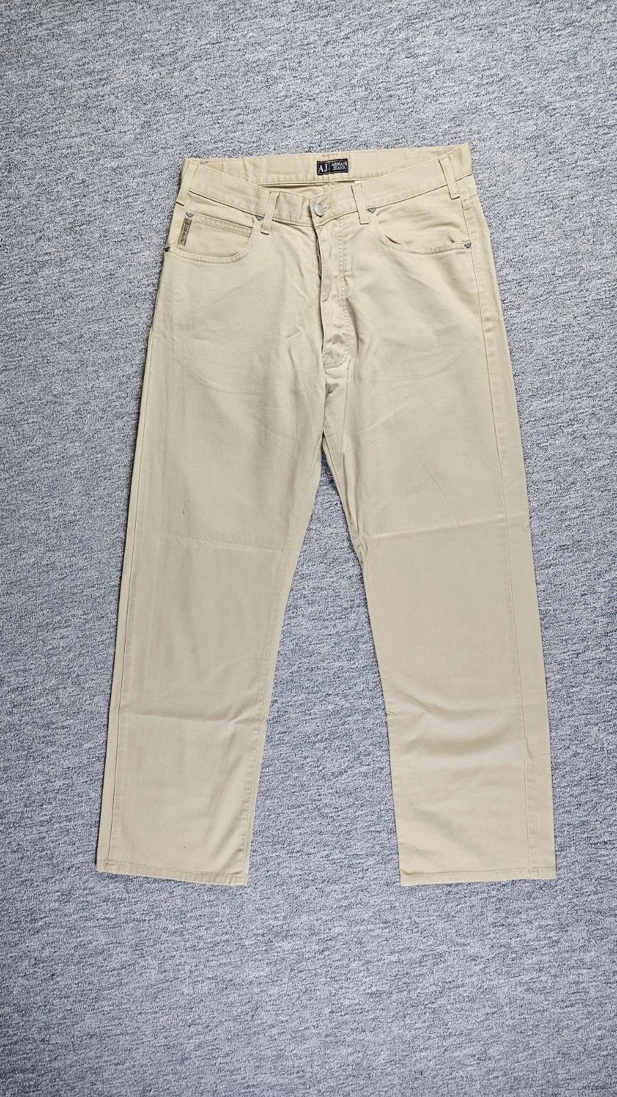 Armani Armani Jeans AJ Chino Straight Pants W34 Beige Italy Eagle Size US 34 / EU 50 - 1 Thumbnail