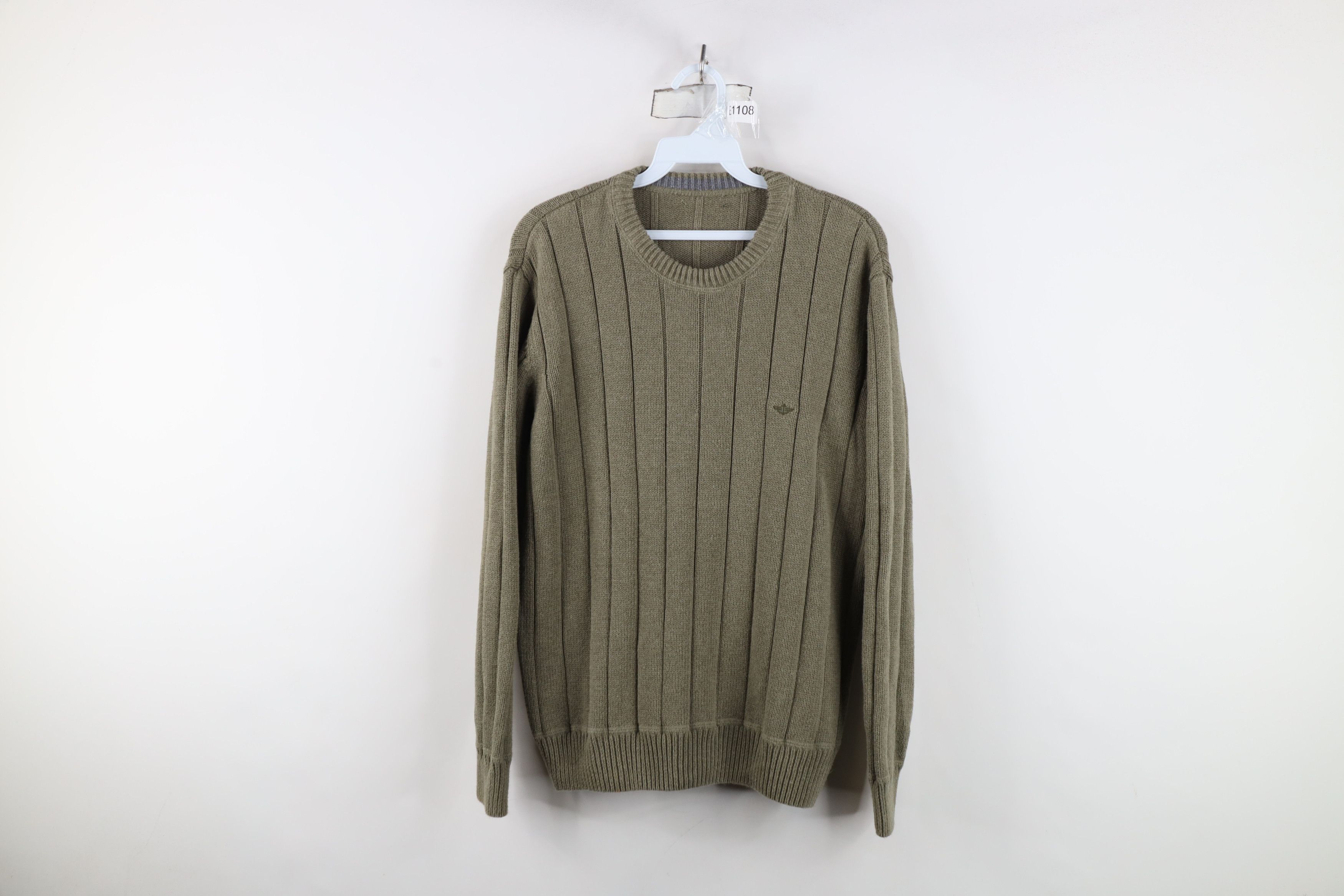 Vintage Vintage 90s Streetwear Chunky Ribbed Knit Sweater Green Size US M / EU 48-50 / 2 - 1 Thumbnail