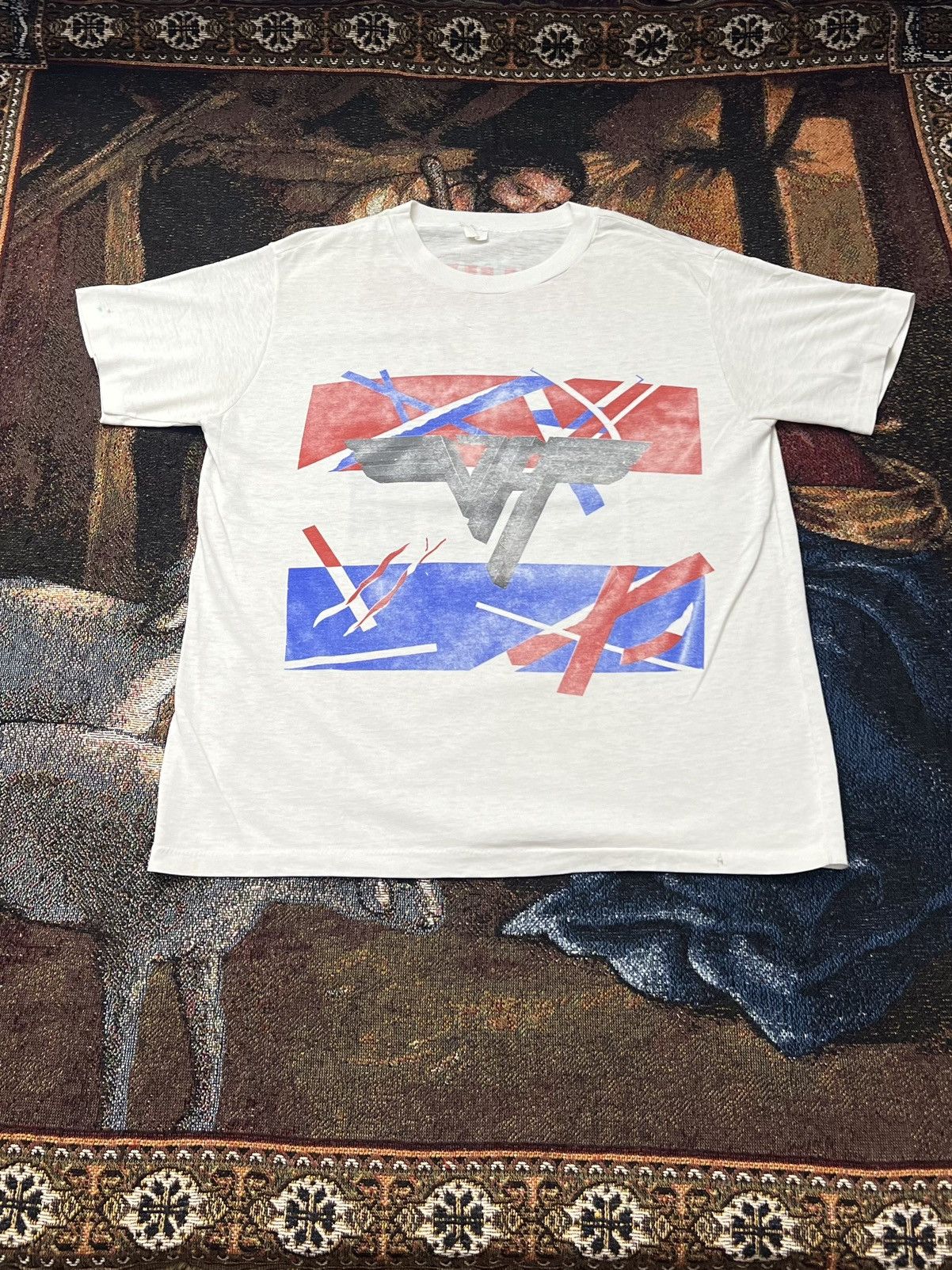 Vintage Vintage 80s Van Halen Tee Size US L / EU 52-54 / 3 - 3 Thumbnail
