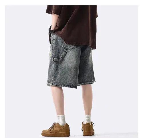 Japanese Brand Light Blue High Street Vintage Loose Fit Denim Shorts Size US 33 - 5 Thumbnail