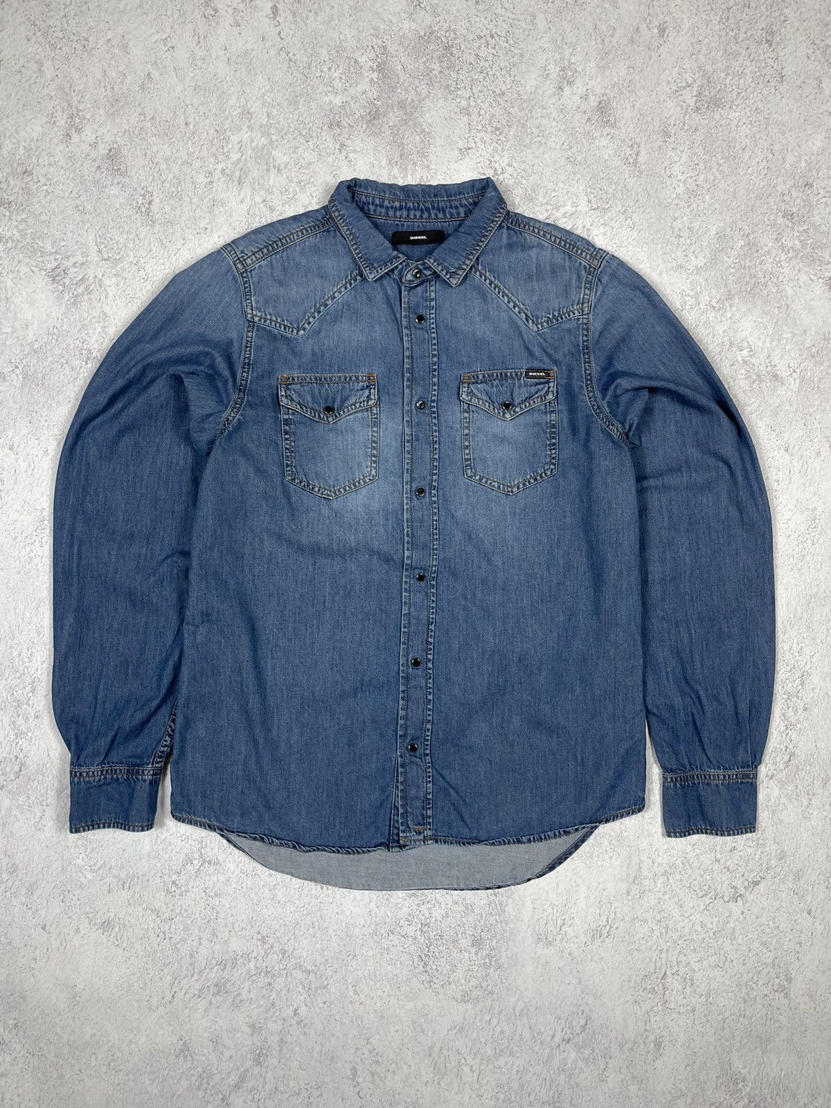 Diesel Diesel Denim Shirt Size L Size US L / EU 52-54 / 3 - 1 Thumbnail