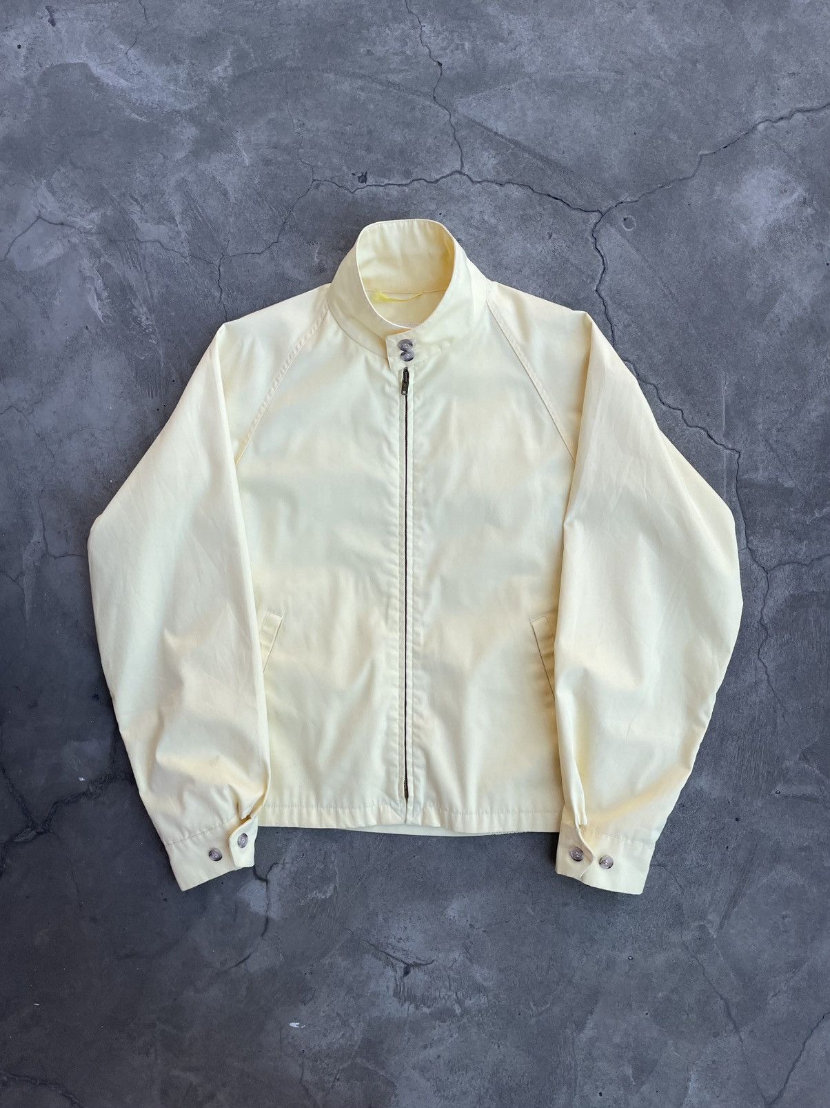 London Fog 1960s London Fog on Talon Zipper: Vintage Pastel Yellow Jack Size US M / EU 48-50 / 2 - 1 Thumbnail