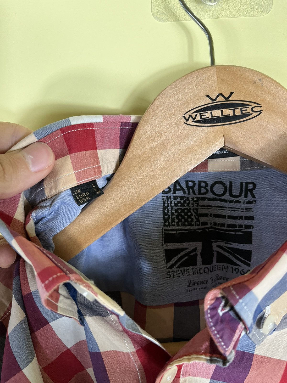 Barbour × Urban Classics Barbour international Steve McQueen checkered shirts butto Size US L / EU 52-54 / 3 - 4 Thumbnail