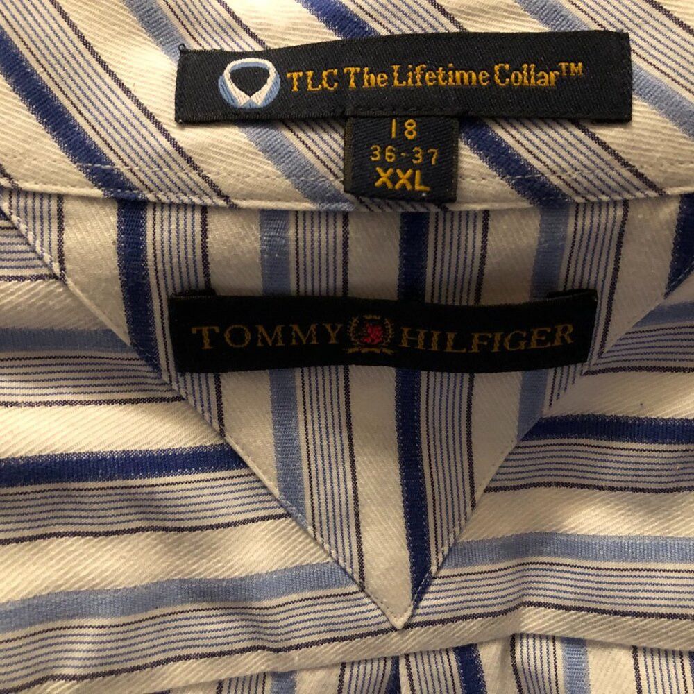 Tommy Hilfiger TOMMY HILFIGER MEN'S COTTON CASUAL SHIRT XXL (18/36-37) Size US XXL / EU 58 / 5 - 5 Thumbnail