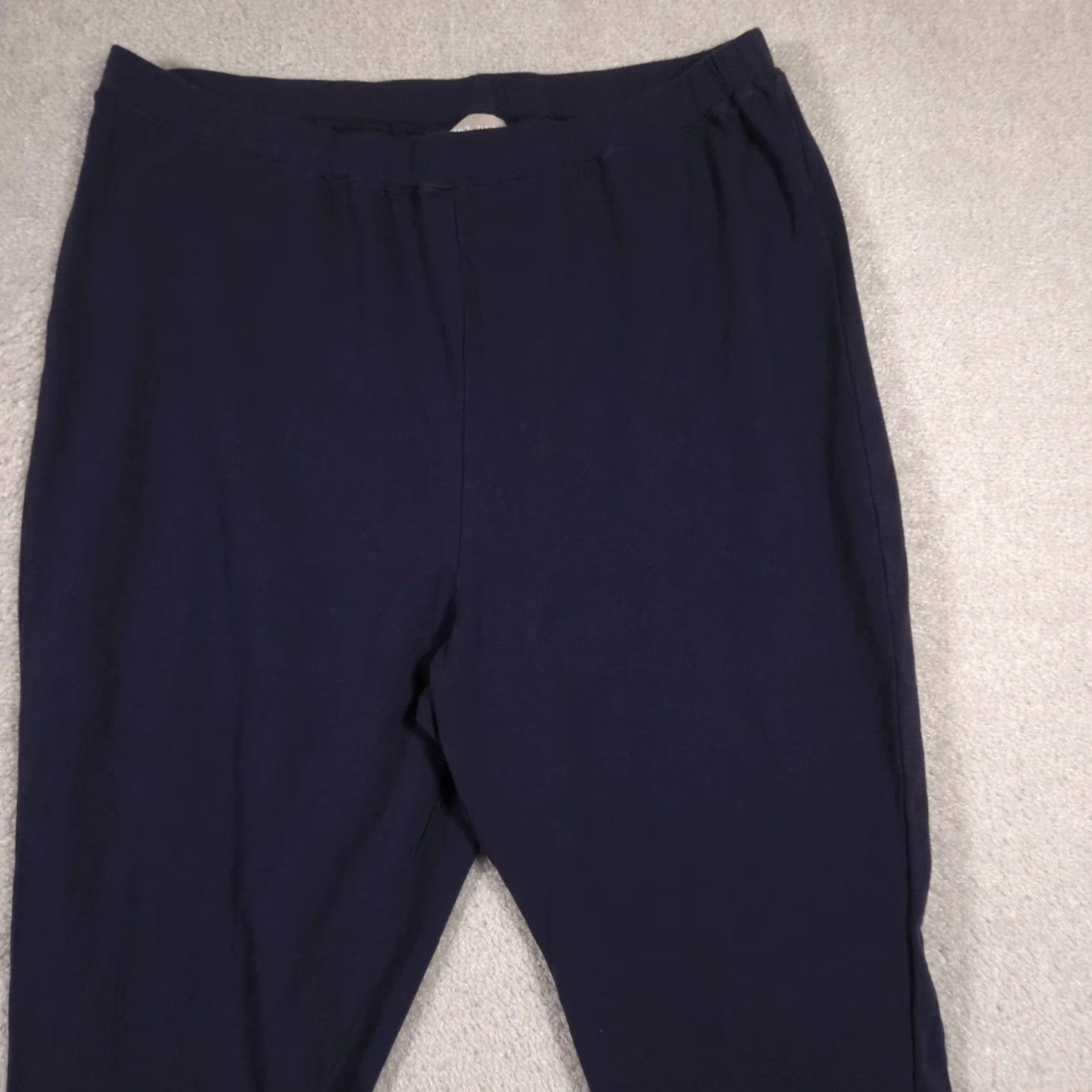 Vintage VINTAGE? No — Woman Within Leggings Womens 18/20 Blue High Rise Tall Knit Ankle Stretch Pants Size 40" / US 18 - 3 Thumbnail