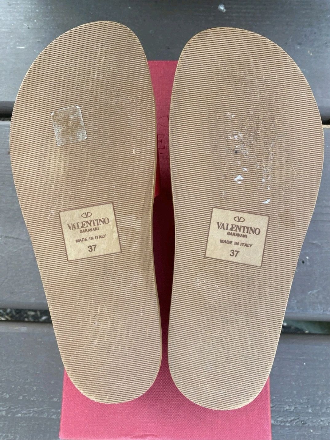 Valentino Valentino Garavani Chunky Chain Link Slides Red Size 37 Size US 6.5 / IT 36.5 - 6 Thumbnail