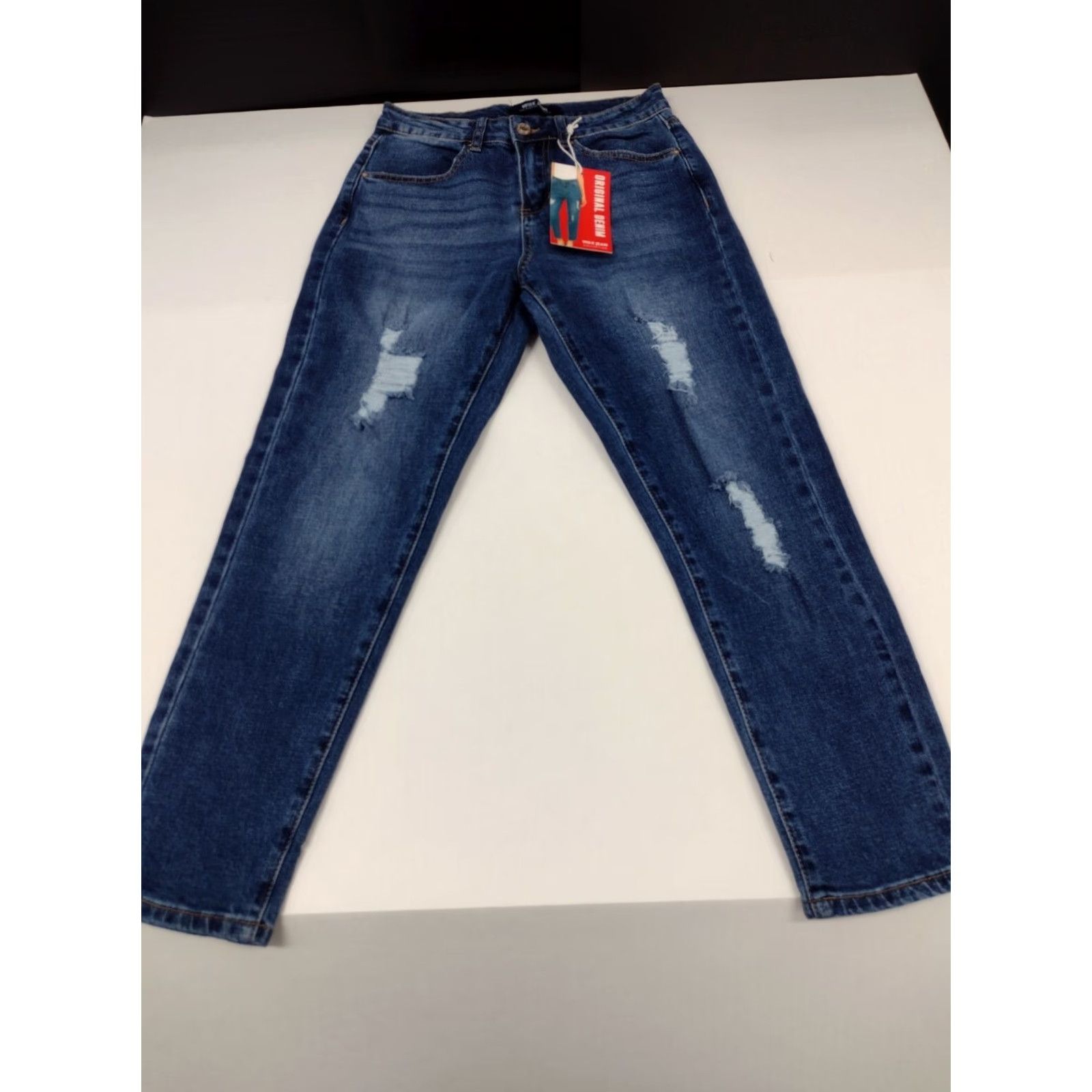 Vintage Wax Jeans Butt I Love You Stretch High Rise Push Up Skinny Women’s Size 1/25 Blue Denim Slim Regular Size 25 Size 42" / US 20 - 3 Thumbnail