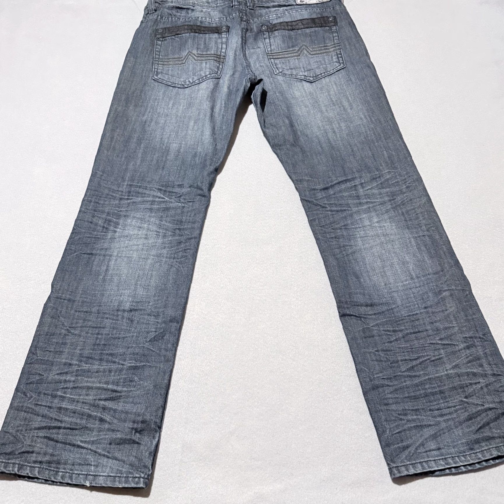 Buffalo David Bitton Buffalo David Bitton Straight Jeans Mens Blue Denim Mid-Rise Pockets Classic 36 Blue Mens Regular 36 Denim Jeans Size US 36 / EU 52 - 2 Thumbnail
