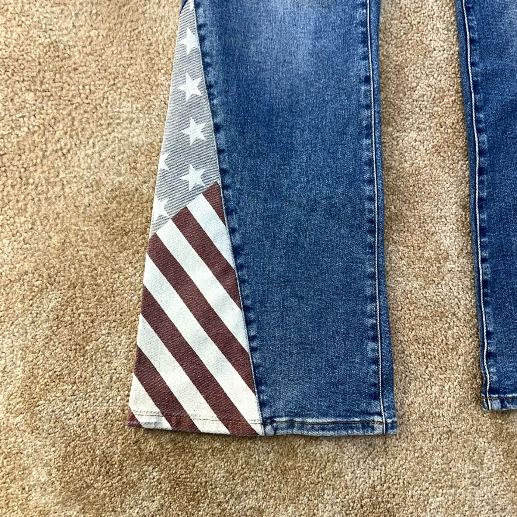 Vintage Judy Blue Jeans Women's 18w Blue Stretch High Rise Denim Flare Size 40" / US 18 - 2 Thumbnail